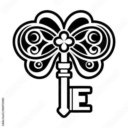 Glyph Style Antique Key Icons 
