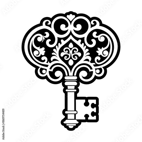 Glyph Style Antique Key Icons 
