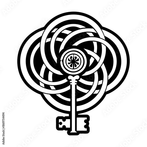 Glyph Style Antique Key Icons 
