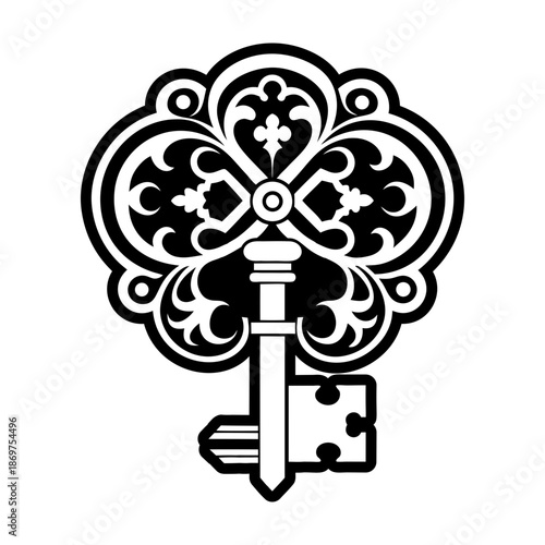 Glyph Style Antique Key Icons 
