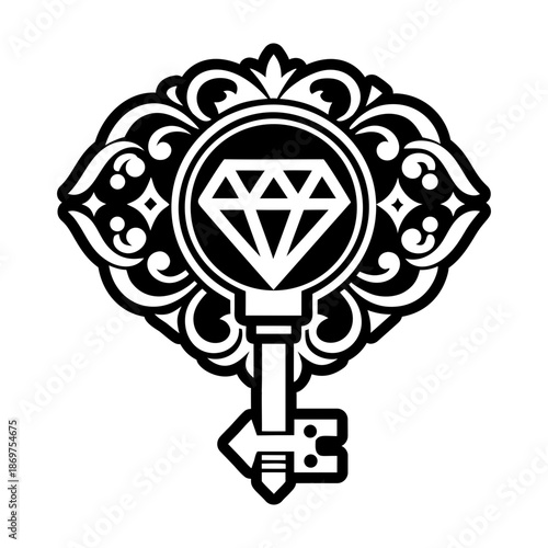 Glyph Style Antique Key Logos 