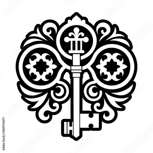 Glyph Style Antique Key Logos 