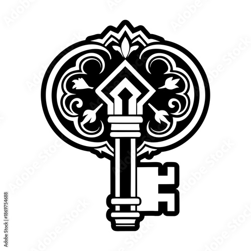 Glyph Style Antique Key Logos 
