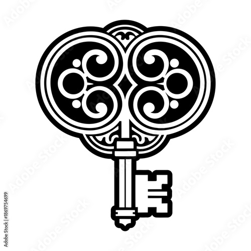 Glyph Style Antique Key Logos 