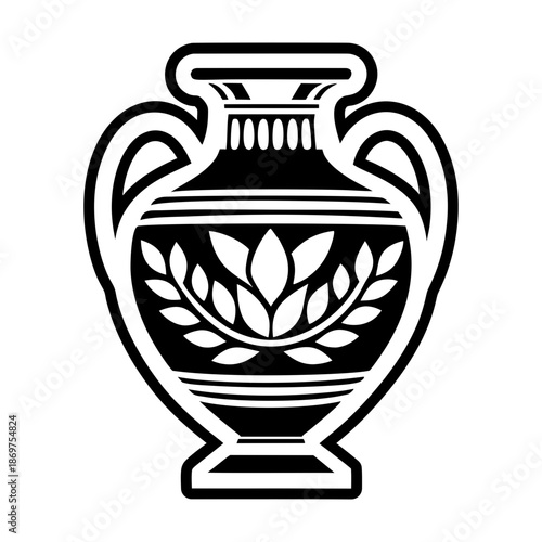 Glyph Style Antique Vase Icons 
