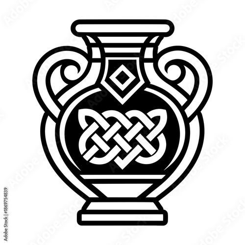 Glyph Style Antique Vase Icons 
