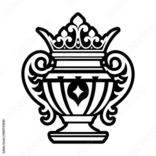 Glyph Style Antique Vase Icons 
