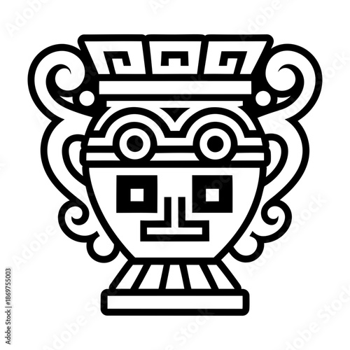 Glyph Style Ancient Vase Symbols