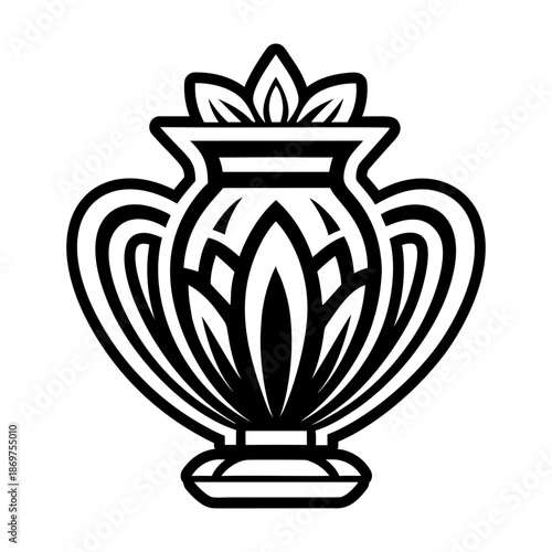 Glyph Style Antique Vase Icons 
