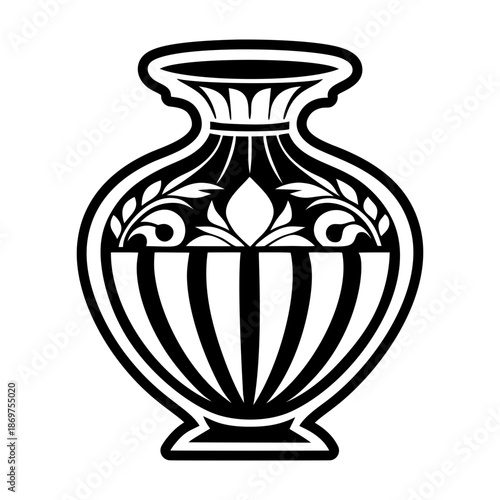 Glyph Style Antique Vase Icons 
