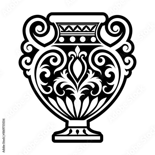 Glyph Style Antique Vase Icons 
