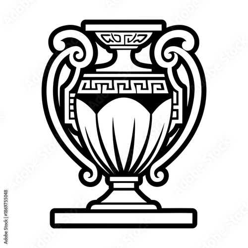 Glyph Style Antique Vase Icons 
