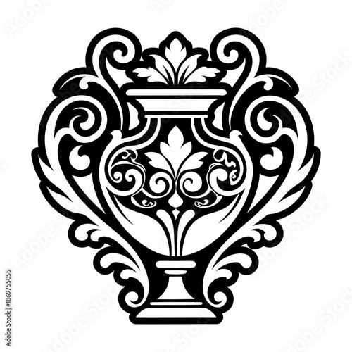 Glyph Style Antique Vase Icons 
