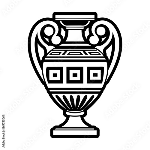 Glyph Style Antique Vase Icons 
