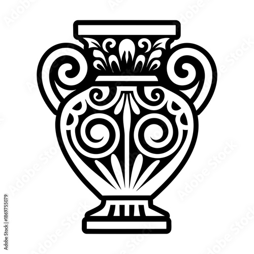 Glyph Style Antique Vase Icons 
