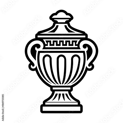 Glyph Style Antique Vase Icons 
