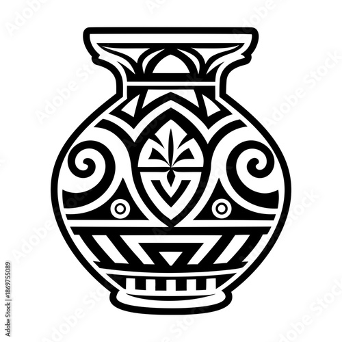 Glyph Style Antique Vase Icons 
