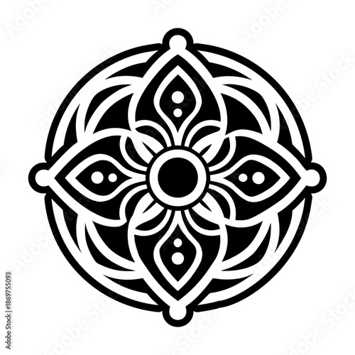 Antique Brooch Glyph Style Logos
