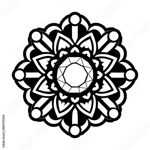 Antique Brooch Glyph Style Symbols
