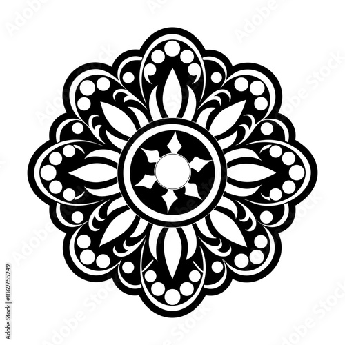 Antique Brooch Glyph Style Symbols
