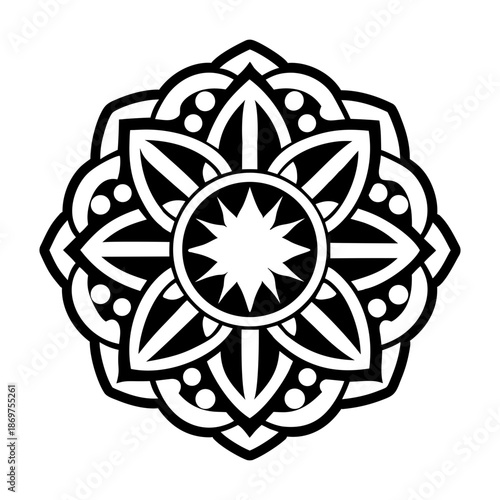 Antique Brooch Glyph Style Symbols
