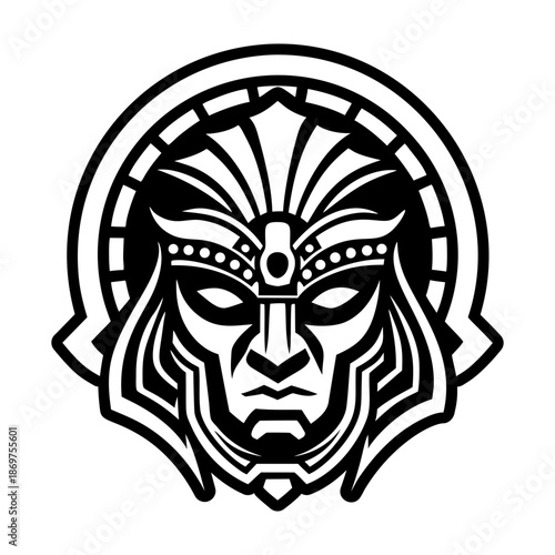 Glyph Style Antique Mask Icons