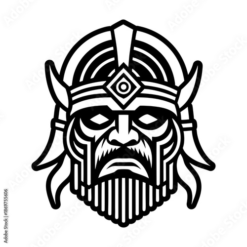 Glyph Style Antique Mask Icons