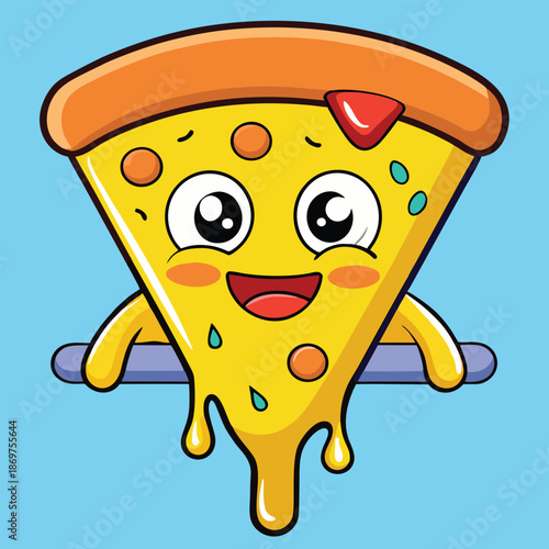 design logo vector cartoon mascot icon pizza