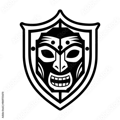 Glyph Style Antique Mask Icons