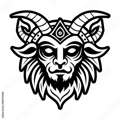 Glyph Style Antique Mask Logos 
