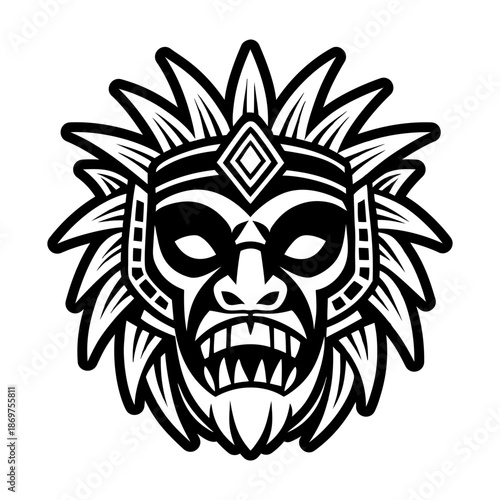 Glyph Style Antique Mask Logos 
