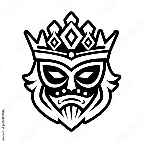 Glyph Style Antique Mask Logos 
