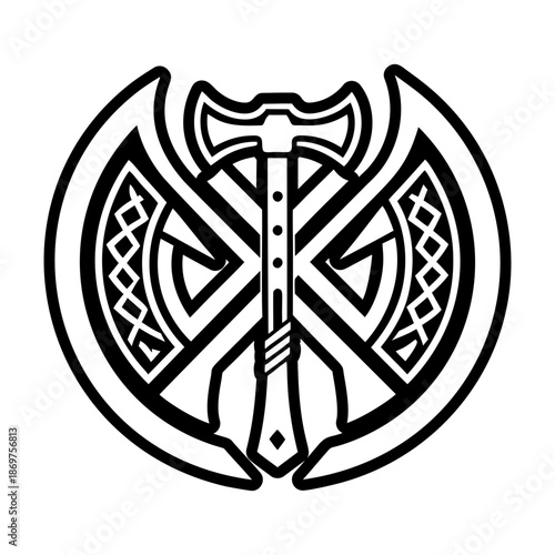 Glyph Style Double Axe Logos 