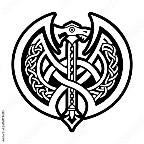 Glyph Style Double Axe Logos 