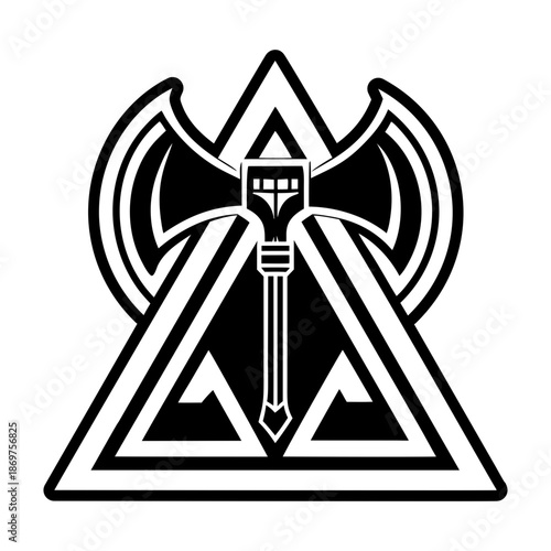 Glyph Style Double Axe Logos 