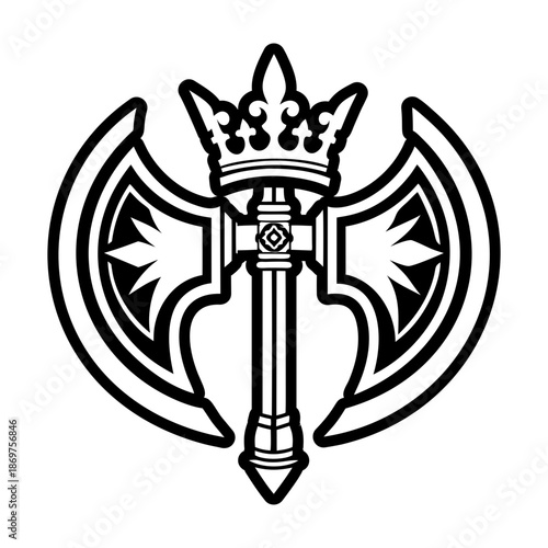 Glyph Style Double Axe Logos 