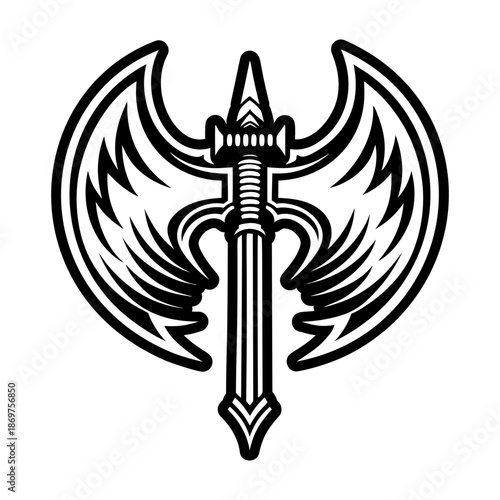 Glyph Style Double Axe Logos 