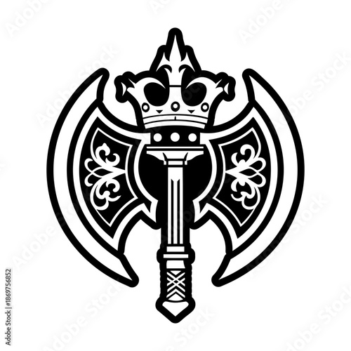 Glyph Style Double Axe Logos 