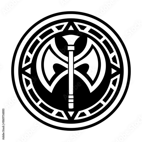 Glyph Style Double Axe Logos 