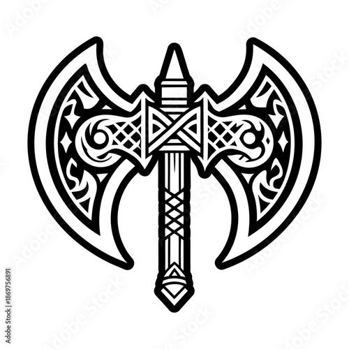 Glyph Style Double Axe Logos 