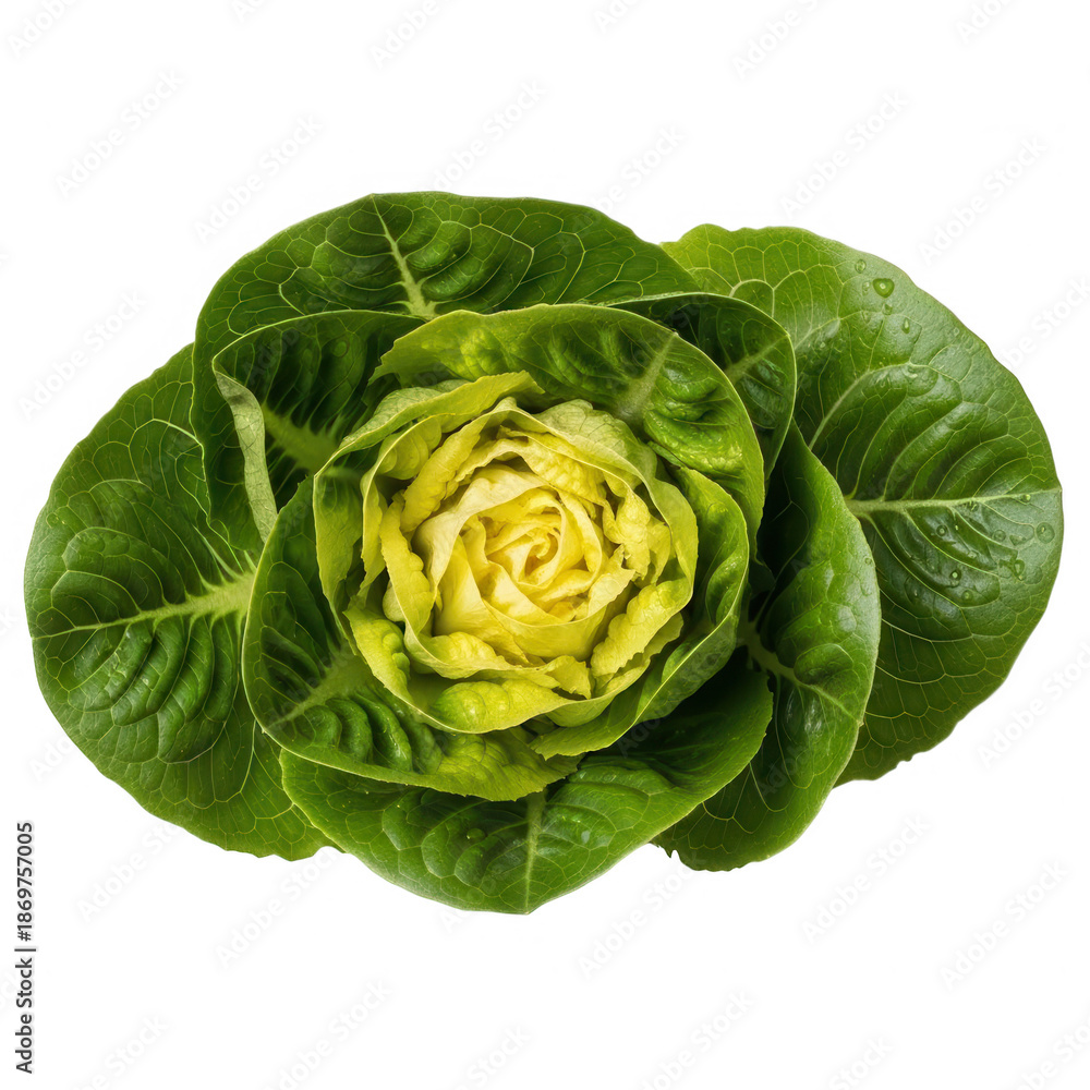Fototapeta premium Fresh lettuce leaf isolated on transparent background
