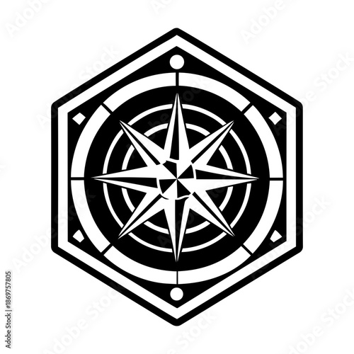 Compass Glyph Style Logos