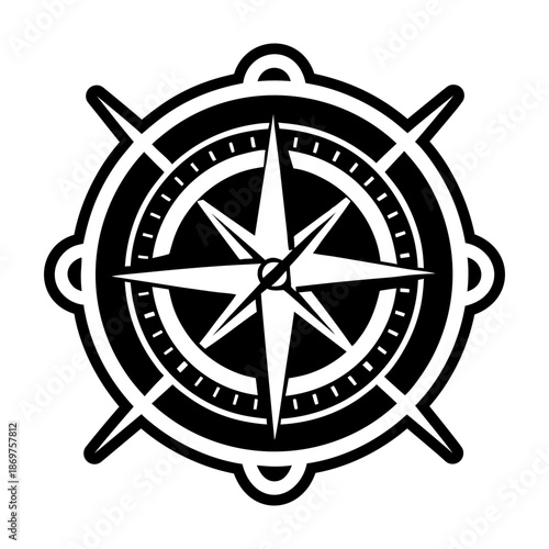 Compass Glyph Style Logos
