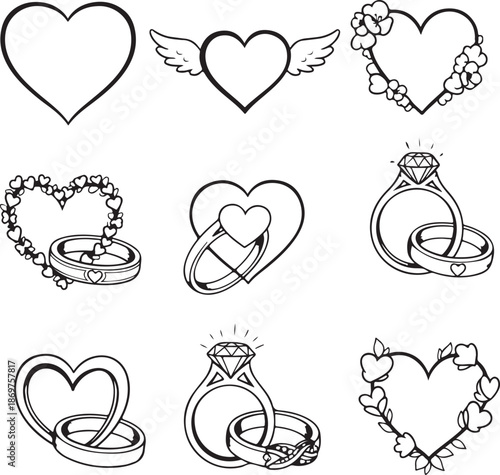 Collection of valentine's day icons