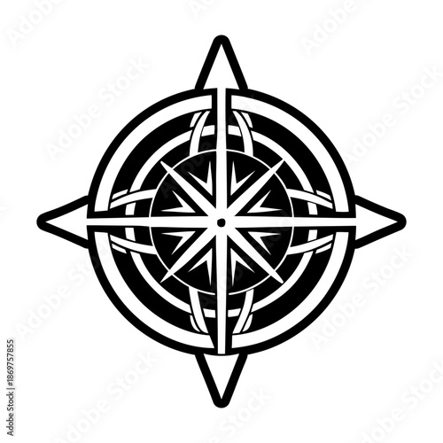 Compass Glyph Style Logos