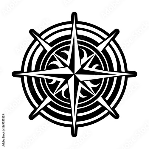 Compass Glyph Style Logos