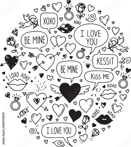 Collection of valentine's day icons