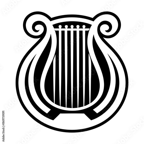  Old Lyre Glyph Style Icons
