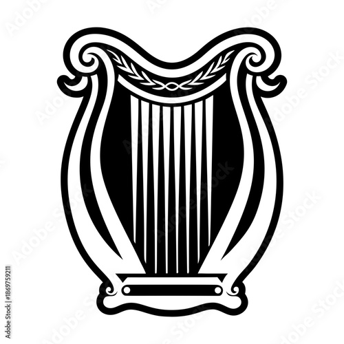  Old Lyre Glyph Style Icons