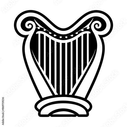  Old Lyre Glyph Style Icons